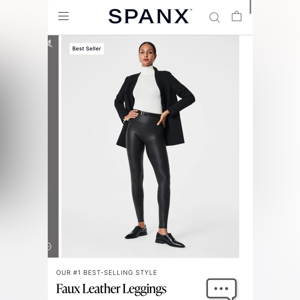 Spanx brand original faux leather leggings